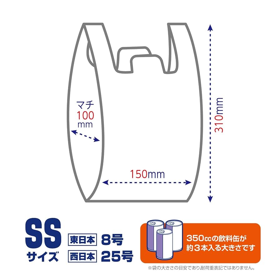 Amazon.co.jp: オルディ レジ袋 SS 25号 乳白 400枚入 ソフトな